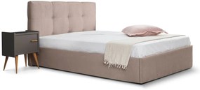 Επενδυμένο Κρεβάτι Famous-Mocca-110 x 200-Ξύλα Ελάτου