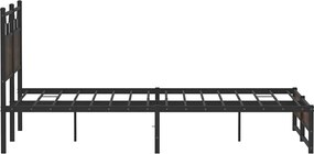 vidaXL Πλαίσιο κρεβατιού χωρίς στρώμα καφέ δρυς 140x190 cm