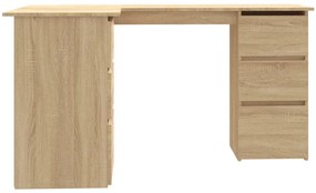 vidaXL Γραφείο Γωνιακό Sonoma Δρυς 145 x 100 x 76 εκ. από Επεξ. Ξύλο