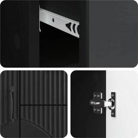 vidaXL Πλαϊνό γραφείο Μαύρο 89 x 34,5 x 57 εκ. Επεξεργασμένο Ξύλο