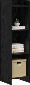 vidaXL Βιβλιοθήκη Μαύρη Δρυς 30 x 30 x 111 εκ Επεξεργασμένο Ξύλο