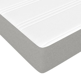 Κρεβάτι Boxspring με Στρώμα Αν. Πράσινο 160x200εκ Υφασμάτινο - Γκρι