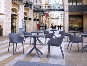 ΤΡΑΠΕΖΙ ΠΟΛ/ΝΙΟΥ 70X70X74εκ. DARK GREY