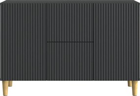 vidaXL Πλαϊνό γραφείο Μαύρο 89 x 34,5 x 60 εκ. Επεξεργασμένο Ξύλο