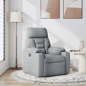 vidaXL Πολυθρόνα Ανακλινόμενη Ανοιχτό Γκρι Υφασμάτινη