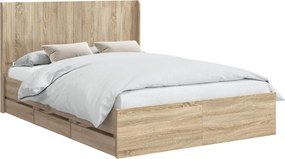 vidaXL Καλάθι με αποθήκη και κεφαλάρι Sonoma Δρυς 150 x 200 cm