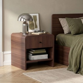 Κομοδίνο Milano Καρυδί LEDIE 45x40x45