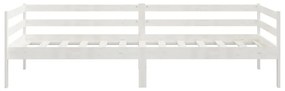 vidaXL Καναπές Κρεβάτι Λευκός 90 x 200 εκ. από Μασίφ Ξύλο Πεύκου