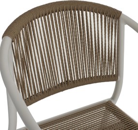 ΠΟΛΥΘΡΟΝΑ ΑΛΟΥΜΙΝΙΟΥ ΛΕΥΚΟ ΜΕ PE RATTAN WICKER HM5856.01 57x63x80Yεκ.