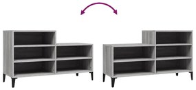 vidaXL Παπουτσοθήκη Γκρι Sonoma 102x36x60 εκ. από Επεξεργασμένο Ξύλο