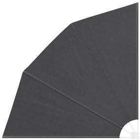 vidaXL Αδιάφανο σκίαστρο μπαλκονιού Μαύρο 210 x 210 cm ύφασμα