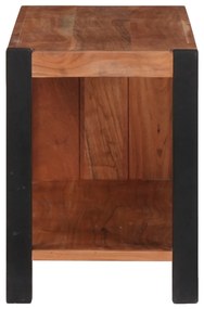 vidaXL Βιβλιοθήκη Καφέ, Μαύρο 80 x 30 x 110 εκ. Στερεό Ξύλο Ακακίας