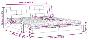 ΚΡΕΒΑΤΙ ΜΕ ΣΤΡΩΜΑ ΜΑΥΡΟ/ΛΕΥΚΟ 180X200 ΕΚ. ΑΠΟ ΣΥΝΘΕΤΙΚΟ ΔΕΡΜΑ 3208885