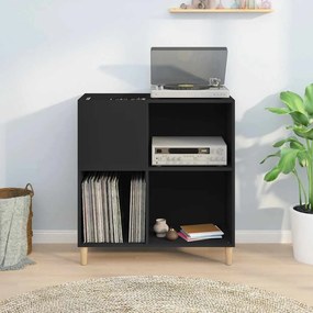 vidaXL Δισκοθήκη Μαύρη 84,5 x 38 x 89 εκ. από Επεξεργασμένο Ξύλο