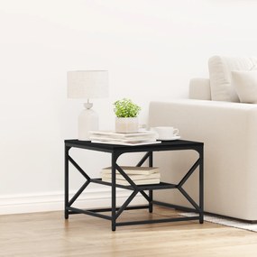 vidaXL Μαύρο Τρεμπάκι Καφέ με Ράφι, 51x50x40 εκ, Φτιαγμένο από Επεξεργασμένο Ξύλο