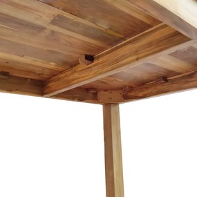 Τραπέζι Wooly pakoworld teak ξύλο σε φυσική απόχρωση 220x90x75εκ