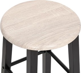 vidaXL Σκαμπό Μπαρ 2 τεμ. Μαύρα από MDF