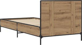 vidaXL Κρεβάτι με Κεφαλάρι Artisan Δρυς 80 x 200 cm Επεξεργασμένο Ξύλο