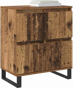 vidaXL Πλαϊνό γραφείο 3 pcs Παλιό ξύλο 60 x 35 x 70 cm