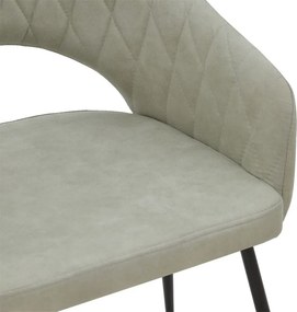 Πολυθρόνα Macie pakoworld ύφασμα antique γκρι-μαύρο 58x50x85εκ