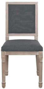 Καρέκλα JAMESON Square Decape/Ύφασμα Γκρι 45x53x95cm (Σετ 2 ΤΕΜ)