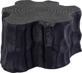 ΤΡΑΠΕΖΆΚΙΑ ΣΑΛΟΝΙΟΎ PTMD SIDE TABLE FENNAH TREE TRUNK ALUMINIUM BLACK