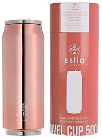 Estia Θερμός Travel Cup Save The Aegean 500ml Rose Gold 01-7867
