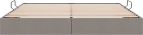 vidaXL Κρεβάτι Οθωμανικού Τύπου Taupe 200 x 200 cm ύφασμα