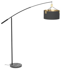 Φωτιστικό Επιδαπέδιο Eglo 39966 TORTOLA 1 Μαύρο Ματ (Black Mat)|Μπρούτζινο (φυσικό) (Brass natural)