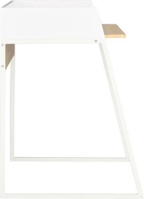 vidaXL Γραφείο Λευκό / Χρώμα Δρυός 90 x 60 x 88 εκ.