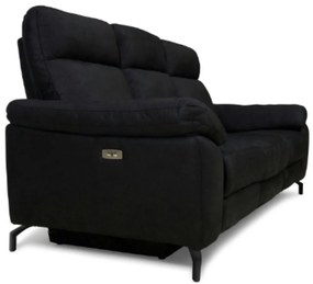 Selesta 3-Seater Black Fabric
