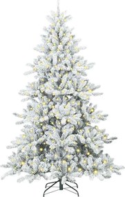 vidaXL Τεχνητό Χριστουγεννιάτικο Δέντρο με Άξονα με βάση Λευκό 180 cm
