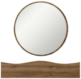 Κονσόλα Με Καθρέπτη Princesse 552NOS2369 82x30x15cm Walnut Particle Board, Melamine