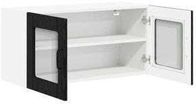 vidaXL Ραφιέρα τοίχου LUCCA Μαύρη Δρυς 80 x 31 x 40 εκ