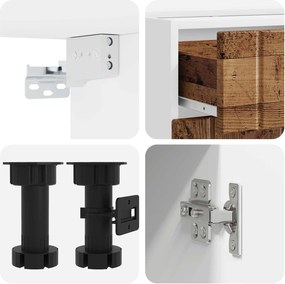vidaXL Μονάδα κουζίνας LUCCA 5 pcs Παλαιωμένο ξύλο Επεξεργασμένο Ξύλο