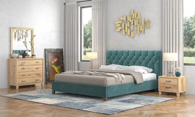 Κρεβάτι Διπλό No63 160x200 Ύφασμα Μπλε ΣΒ9-63-2