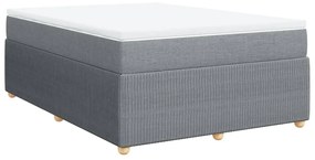 Κρεβάτι Boxspring με Στρώμα Αν. Πράσινο 160x200εκ Υφασμάτινο - Γκρι