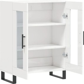 vidaXL Ντουλάπι Γυαλιστερό Λευκό 69,5x34x90 εκ. Επεξεργασμένο Ξύλο