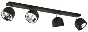 Φωτιστικό Οροφής - Σποτ Altea 6521 4xGU10 AR111 12W 97x17cm Black TK Lighting