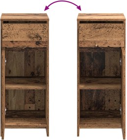 vidaXL Ντουλάπι Μπάνιου Παλαιωμένο ξύλο 35 x 36,5 x 85 εκ.