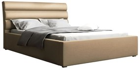 Κρεβάτι Pomona 110, Διπλό, Ανοιχτό καφέ, 180x200, Ταπισερί, Τάβλες για Κρεβάτι, 200x223x100cm, 86 kg | Epipla1.gr