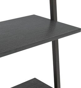 vidaXL Ραφιέρα Κεκλιμένη 4 Επιπέδων Μαύρη 64 x 34 x 150,5 εκ.