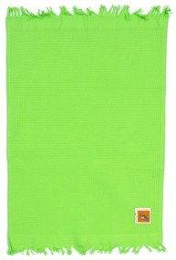 Ποτηρόπανο Πικέ Tea Με Κρόσσι Green DimCol 45x65cm 100% Cotton