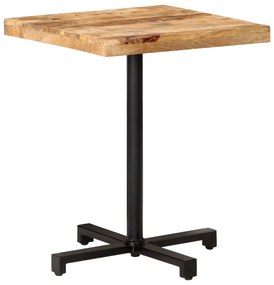 Τραπέζι Bistro Τετράγωνο 60x60x75 εκ. Ακατέργαστο Ξύλο Μάνγκο - Καφέ