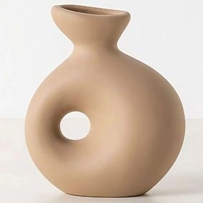 Βάζο 963DNL1236 14x7x16cm Light Brown Aberto Design Ceramic