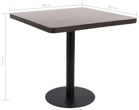Τραπέζι Bistro Σκούρο Καφέ 80 x 80 εκ. από MDF - Καφέ