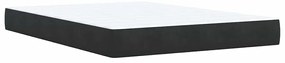 vidaXL Κρεβάτι Boxspring με Στρώμα Μαύρο 160x200 εκ. Βελούδινο