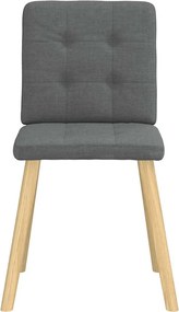 vidaXL Καρέκλες Τραπεζαρίας 4 τεμ Σκούρο Γκρι Υφασμάτινες