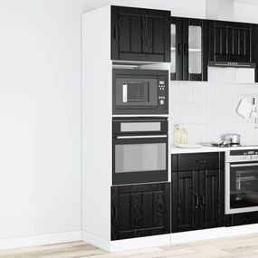 vidaXL Ντουλάπι φούρνου PORTO Μαύρη Δρυς 60 x 57 x 207 εκ