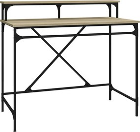 vidaXL Γραφείο Sonoma Δρυς 100x50x90 εκ. από Επεξεργασμένο Ξύλο